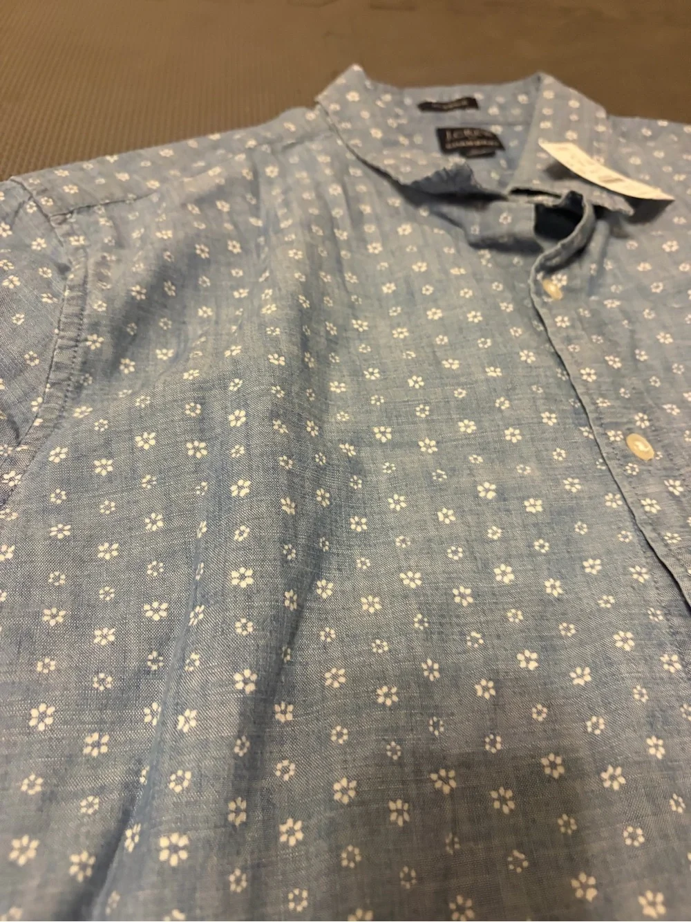 J. Crew Light Blue Printed Button-Down Shirt - Men's